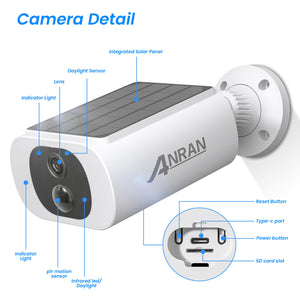 ANRAN C3 3MP Integrated Solar Battery Camera