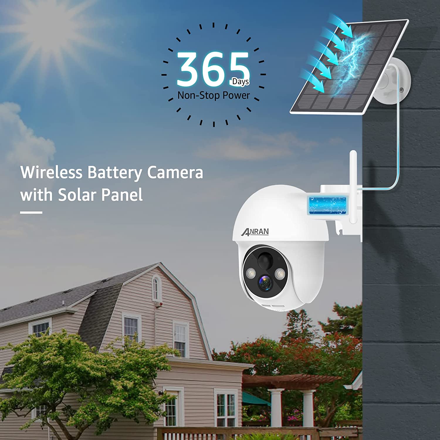 ANRAN Q1 Pro 2K Solar Battery Camera