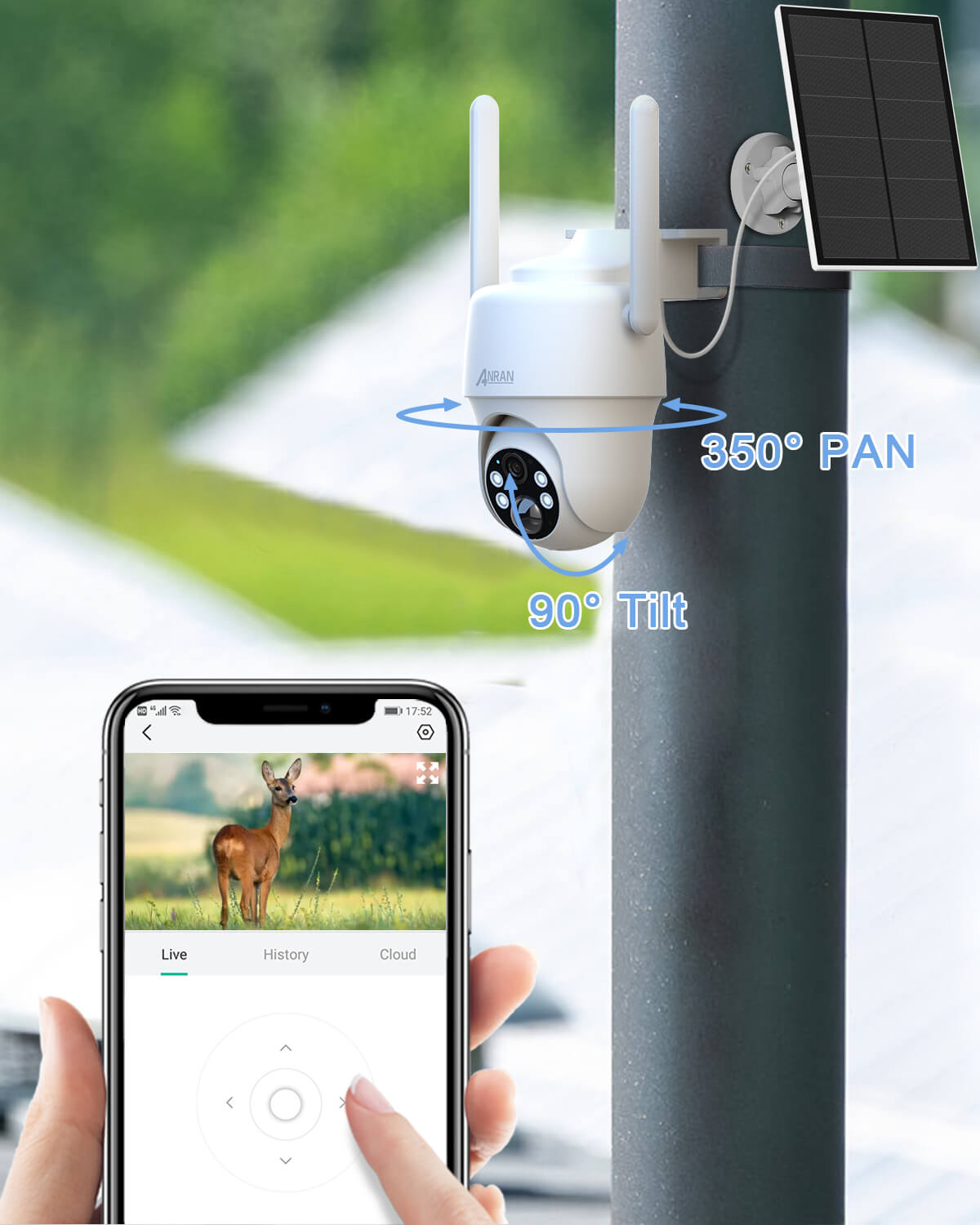 ANRAN G1 2K 3G/4G LTE Solar Battery Security Camera