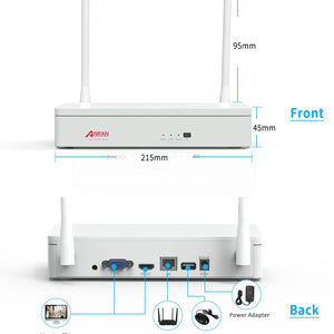 ANRAN 2K Pro 4MP Solar Battery Cameras System 1TB HDD